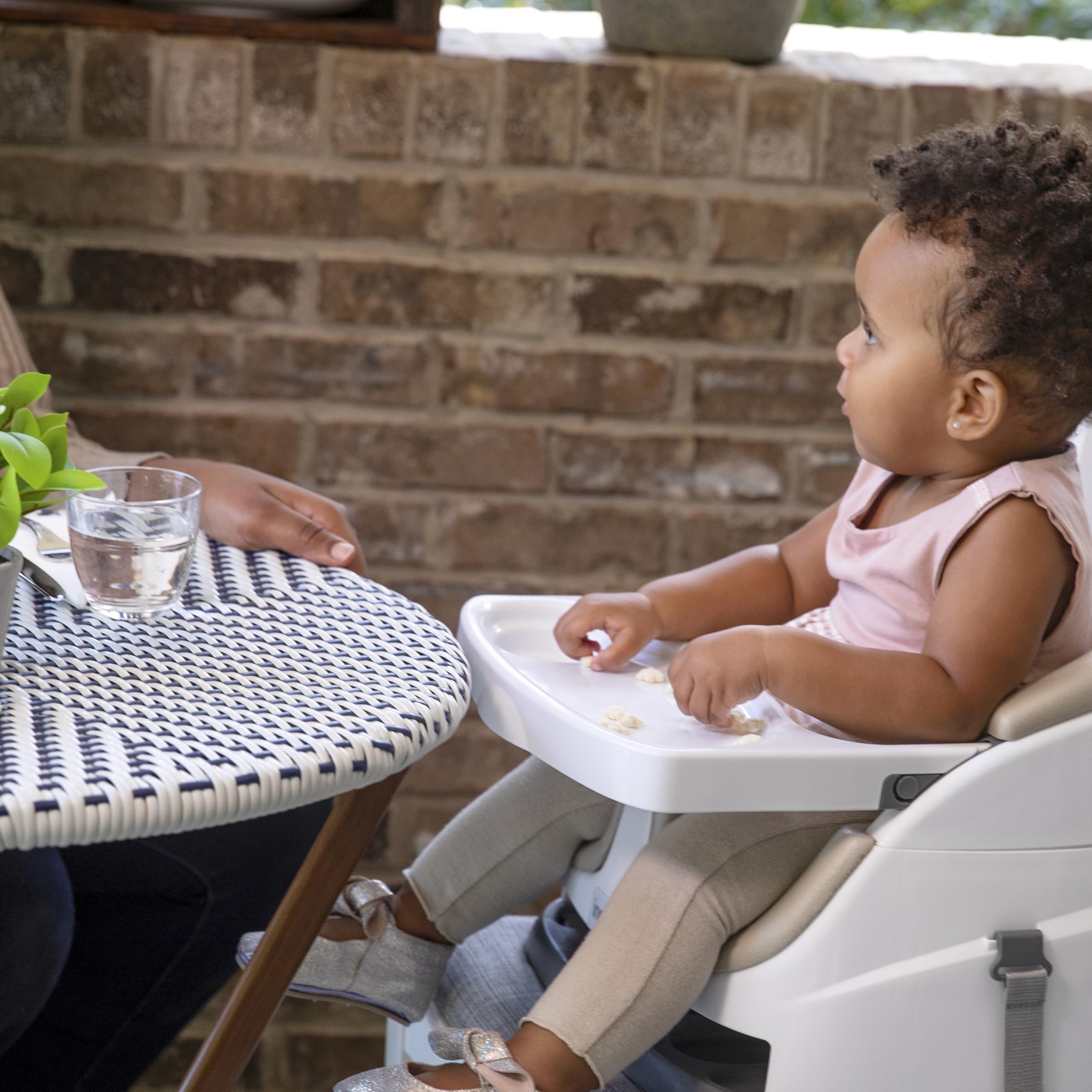 Ingenuity Baby Base 2-in-1 Booster Feeding and Floor Seat with Self-Storing Tray - Cashmere 🍁 All In One Marketplace Canada