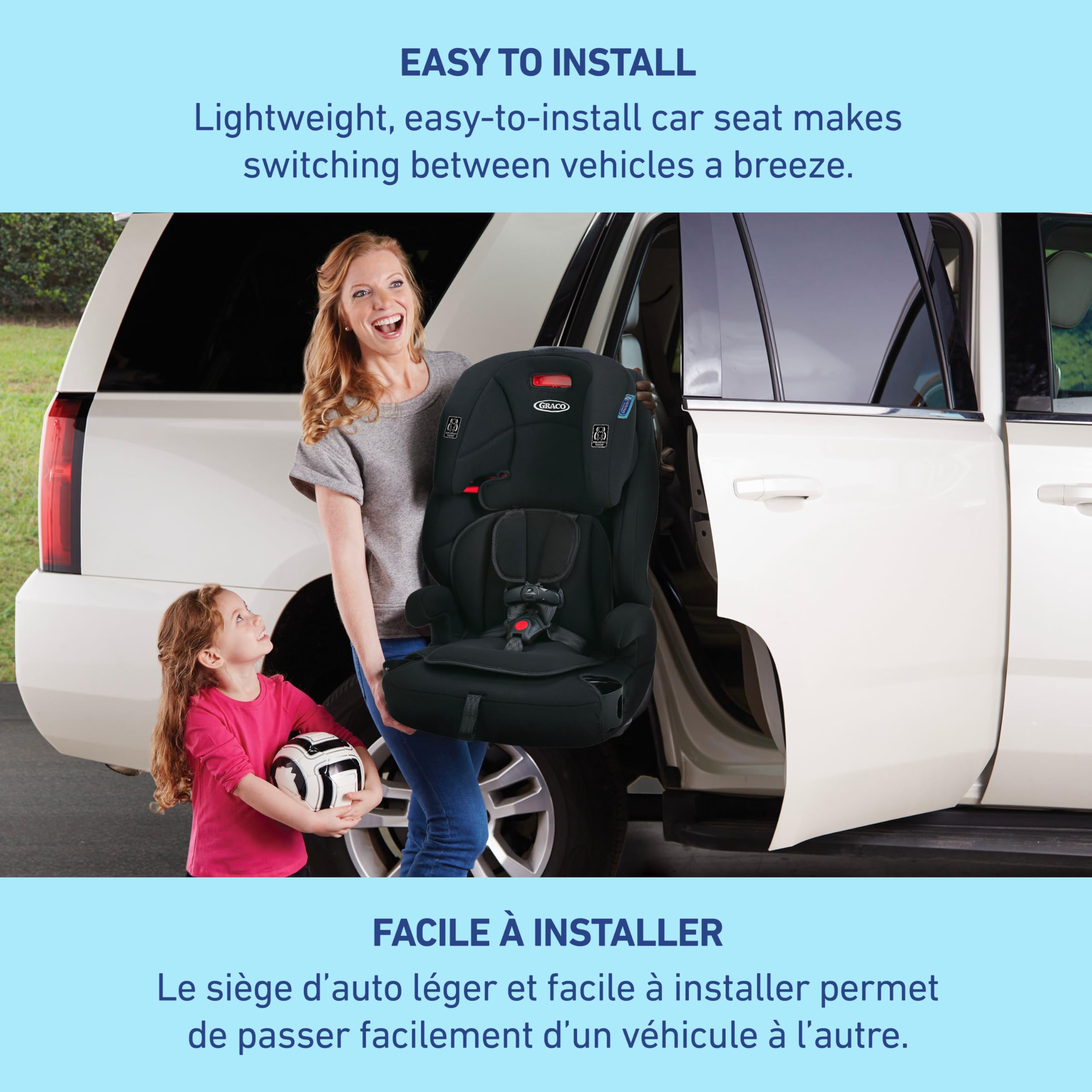 Graco Tranzitions 3-in-1 Harness Booster Seat, Toddler to Big Kid Car Seat from 10-45 kg (22-100lb), Harness/Highback/Backless Booster, Proof 🍁 All In One Marketplace Canada