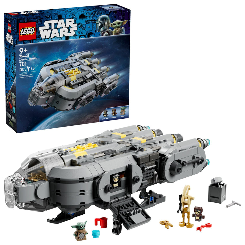 LEGO Star Wars: The Mandalorian and Grogu Anzellan Starship Building Toy - Build and Display Set for Boys & Girls, Ages 9+ - Star Wars Gifts for Kids - W/Grogu & 2 Anzellan Figures - 75445 🍁 All In One Marketplace Canada