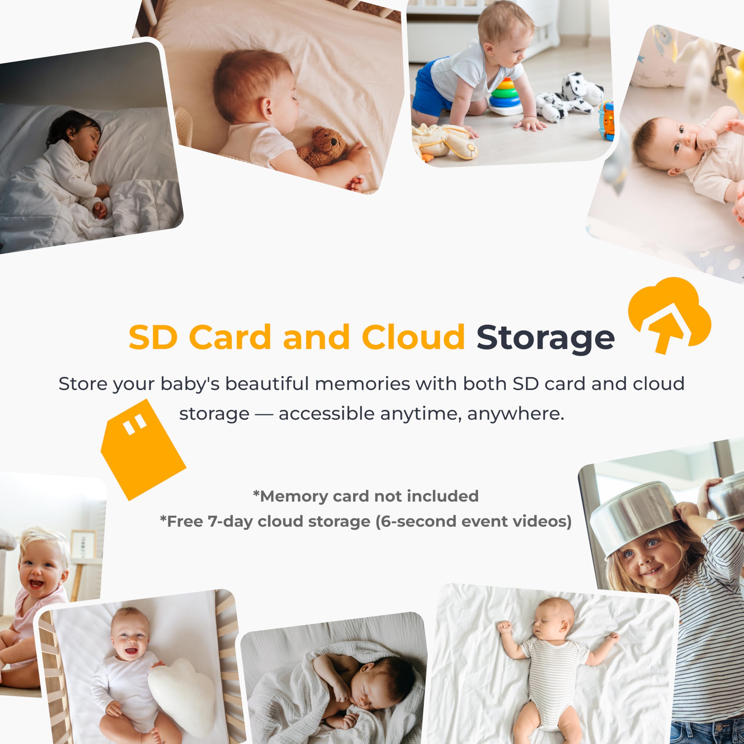 Arenti Baby Monitor, Smart WiFi 6 Baby Camera with 5-Inch Upgraded Wireless Display, 360° View, Auto-Night Vision, Temperature Sensor, Sound & Motion Detection, 2 Way Audio, VOX Mode (B2) 🍁 All In One Marketplace Canada