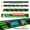 Expandable Garden Hose 100ft Flexible Water Hose, 10 Function Sprayer Nozzle, 3/4 Inch Solid Metal Fittings Lawn Yard Garden Outdoor Hose(Black and Green) 🍁 All In One Marketplace Canada