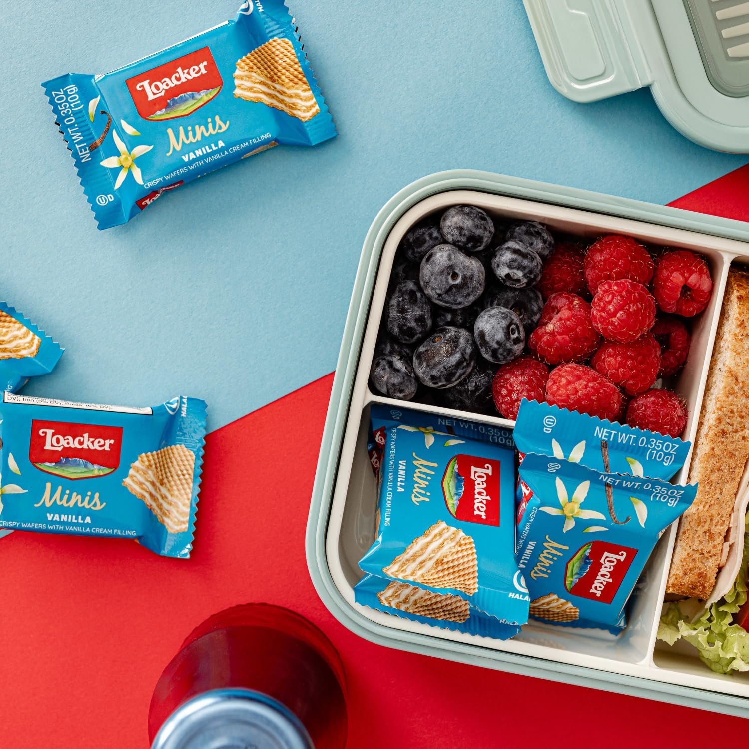 Loacker Minis Variety Pack | Assorted Crispy Wafer Cookies - Hazelnut, Chocolate, and Vanilla Cream Filling | 30% Less Sugar | Non-GMO | Sustainably Sourced Ingredients | 10g/0.35oz – 40 Count, Individually Wrapped 🍁 All In One Marketplace Canada