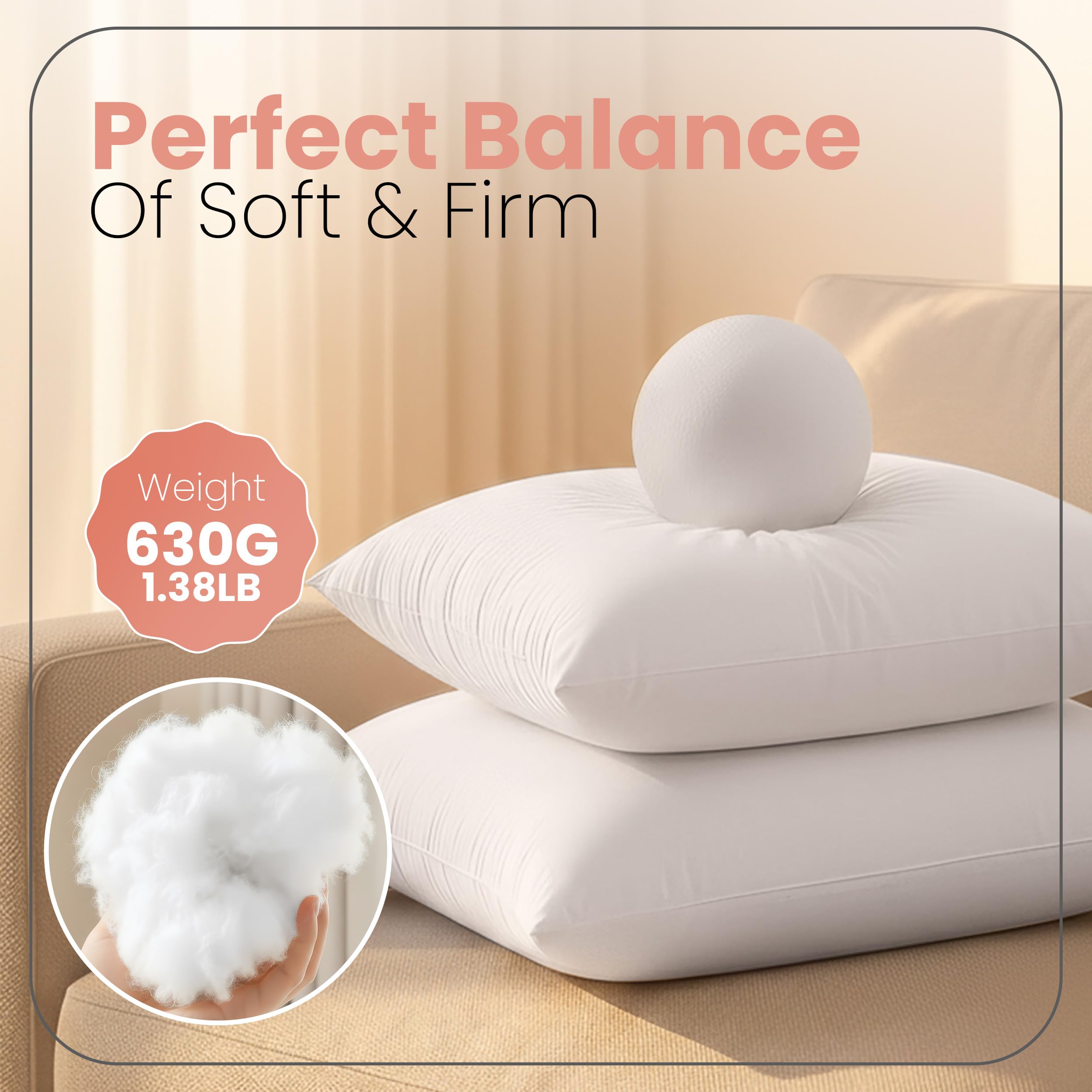 Utopia Bedding Throw Pillows Insert (Pack of 2, White) - 20 x 20 Inches Bed and Couch Pillows - Indoor Decorative Pillow 🍁 All In One Marketplace Canada
