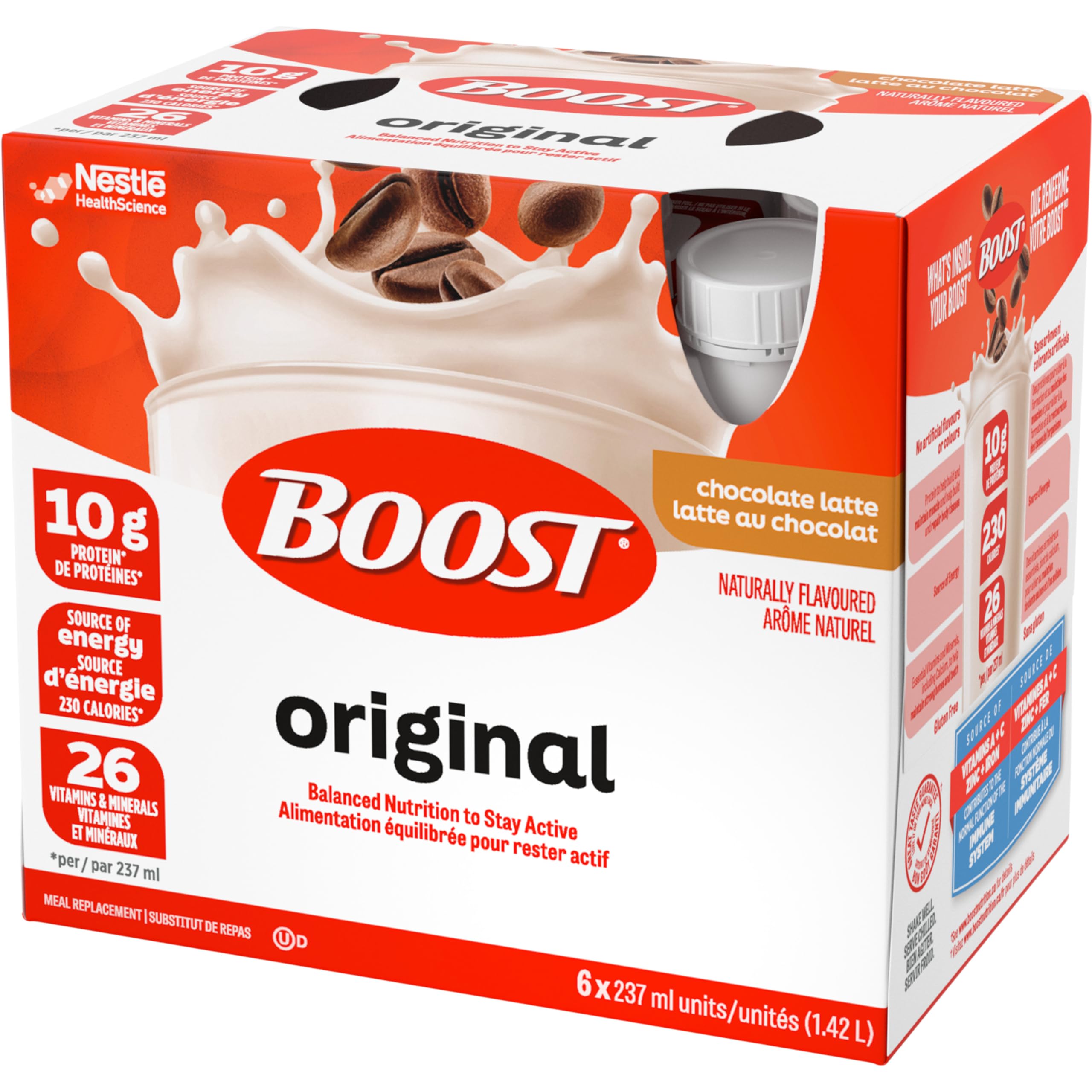 BOOST Original Meal Replacement Drink – Choc Latte, 24 Bottles, 6.1 kg 🍁 All In One Marketplace Canada