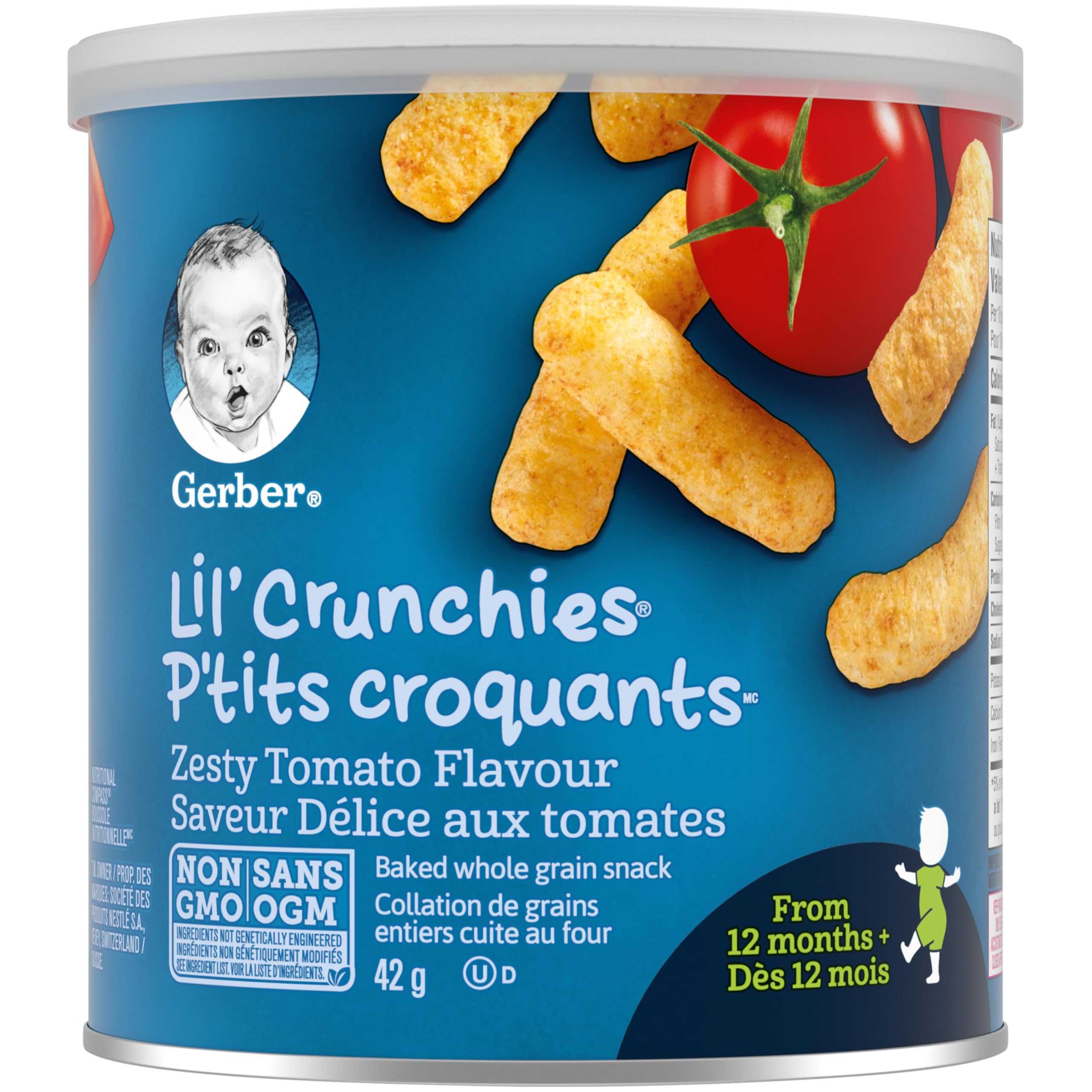 GERBER Zesty Tomato, Toddler Snacks, Case of 6, 252 g 🍁 All In One Marketplace Canada