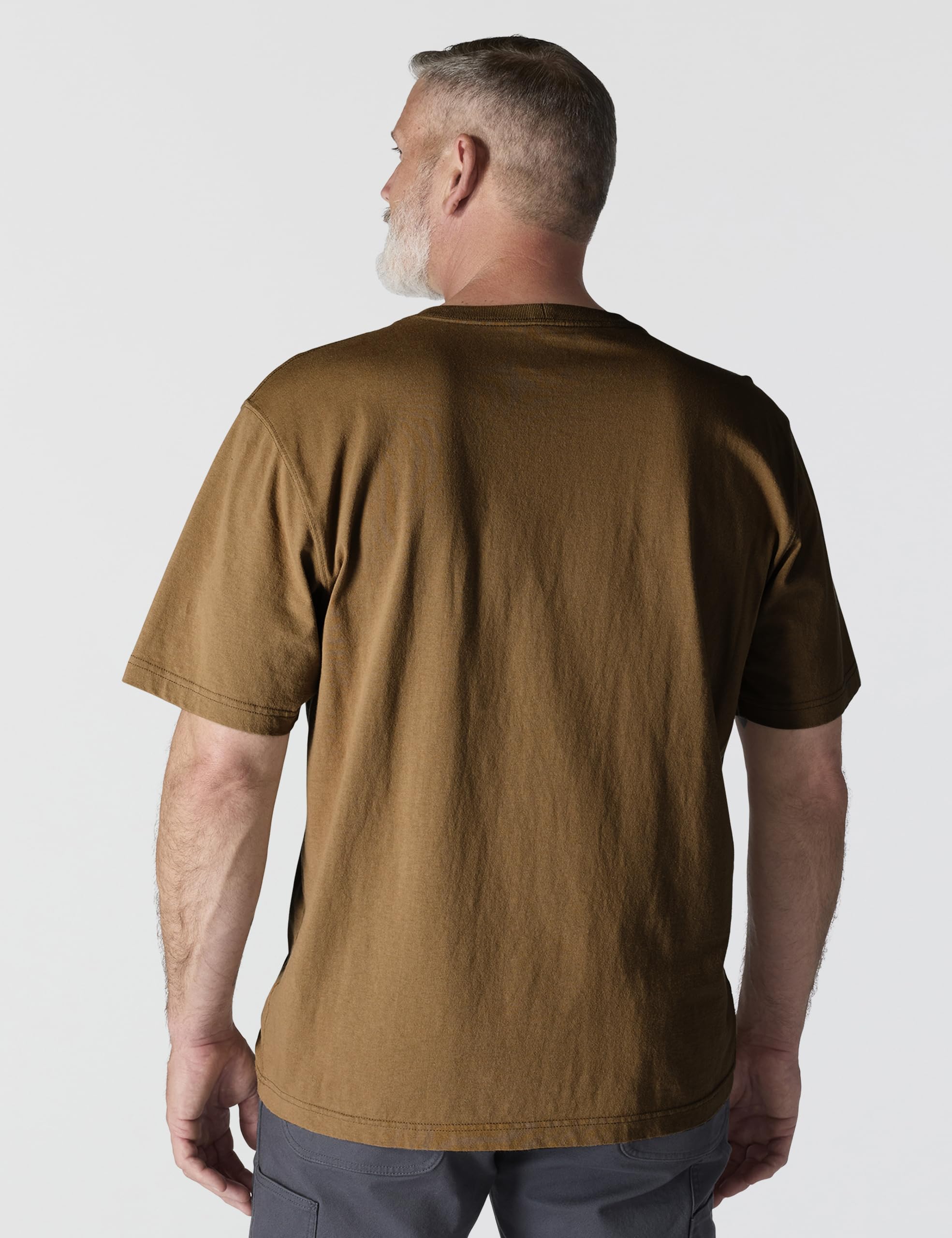 Carhartt Men's Loose Fit Heavyweight Short-Sleeve Pocket T-Shirt (Also Available in Big & Tall), Brown, Large 🍁 All In One Marketplace Canada