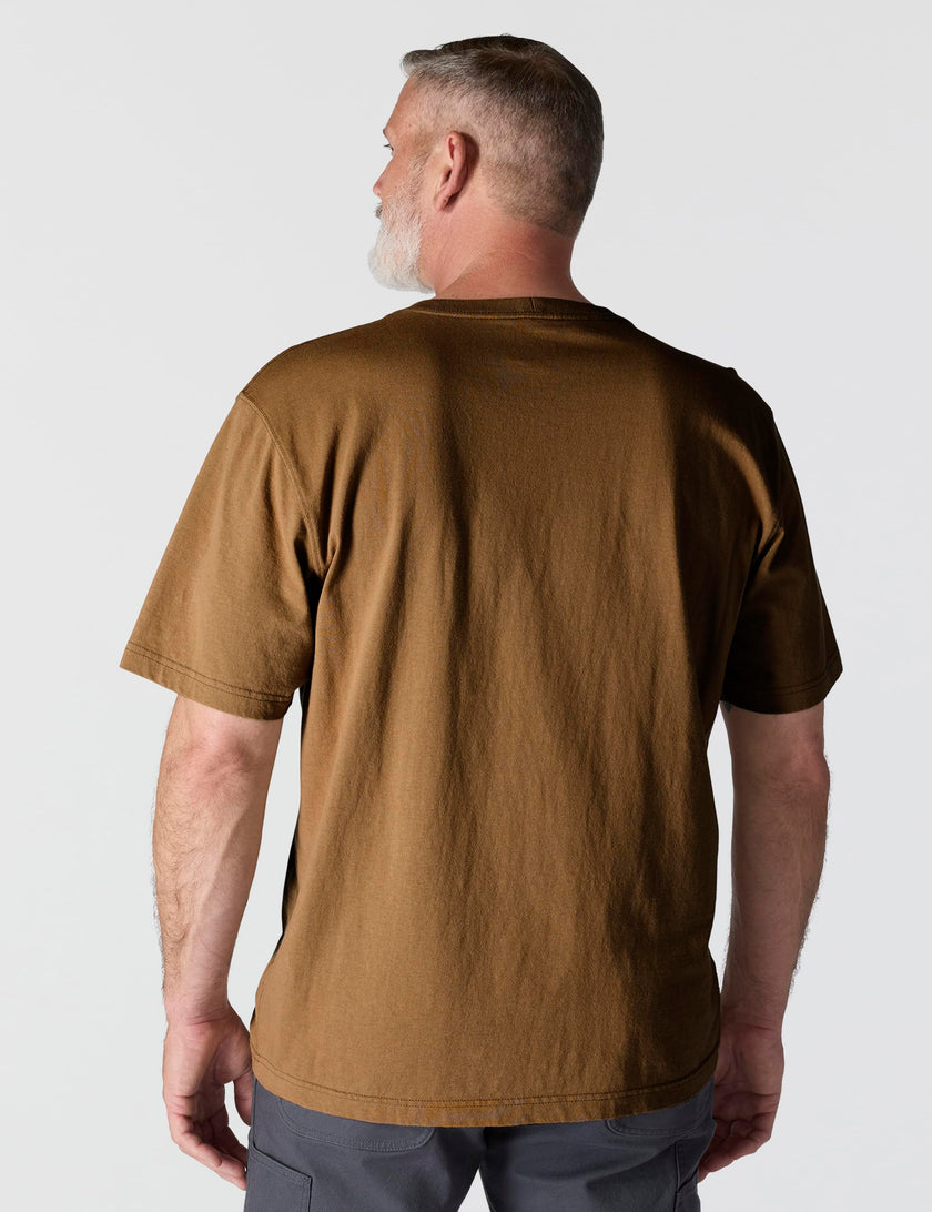 Carhartt Men's Loose Fit Heavyweight Short-Sleeve Pocket T-Shirt (Also Available in Big & Tall), Brown, Large 🍁 All In One Marketplace Canada
