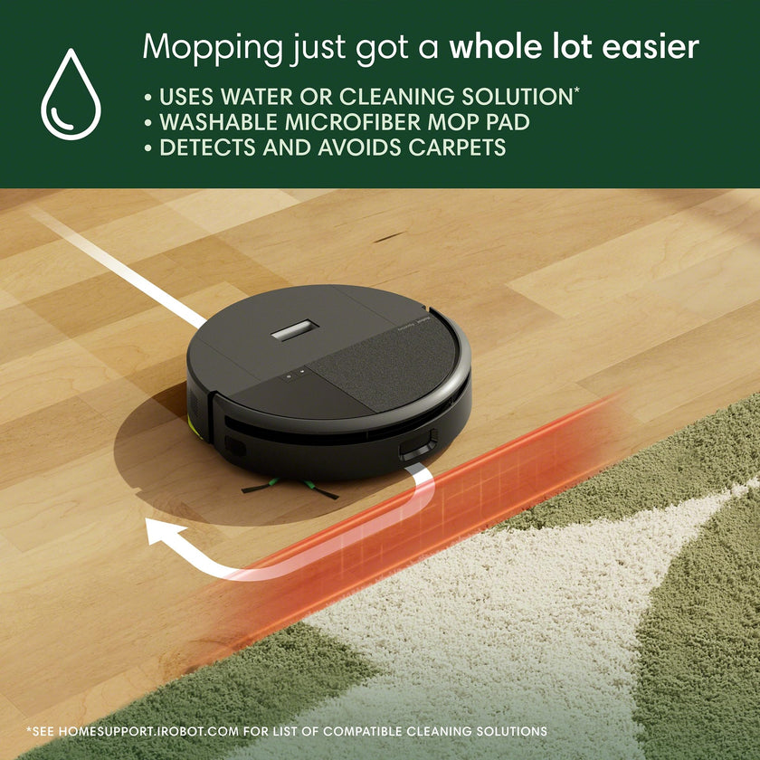 iRobot Roomba 205 DustCompactor Combo Robot Vac & Mop - Compacts Dirt Inside, No Emptying for 60 Days, Space Saving, No Dock, No Bags, Intense Power-Lifting Suction, LiDAR Navigation, Multi-Surface 🍁 All In One Marketplace Canada