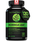 Nutratology® Organic Moringa Leaf Capsules | 1200MG Per Serving | Canadian-Made | Provides Powerful Antioxidants - Protects Against Cell Damage, Supports Liver Detox & Gut Health - 120 Caps 🍁 All In One Marketplace Canada