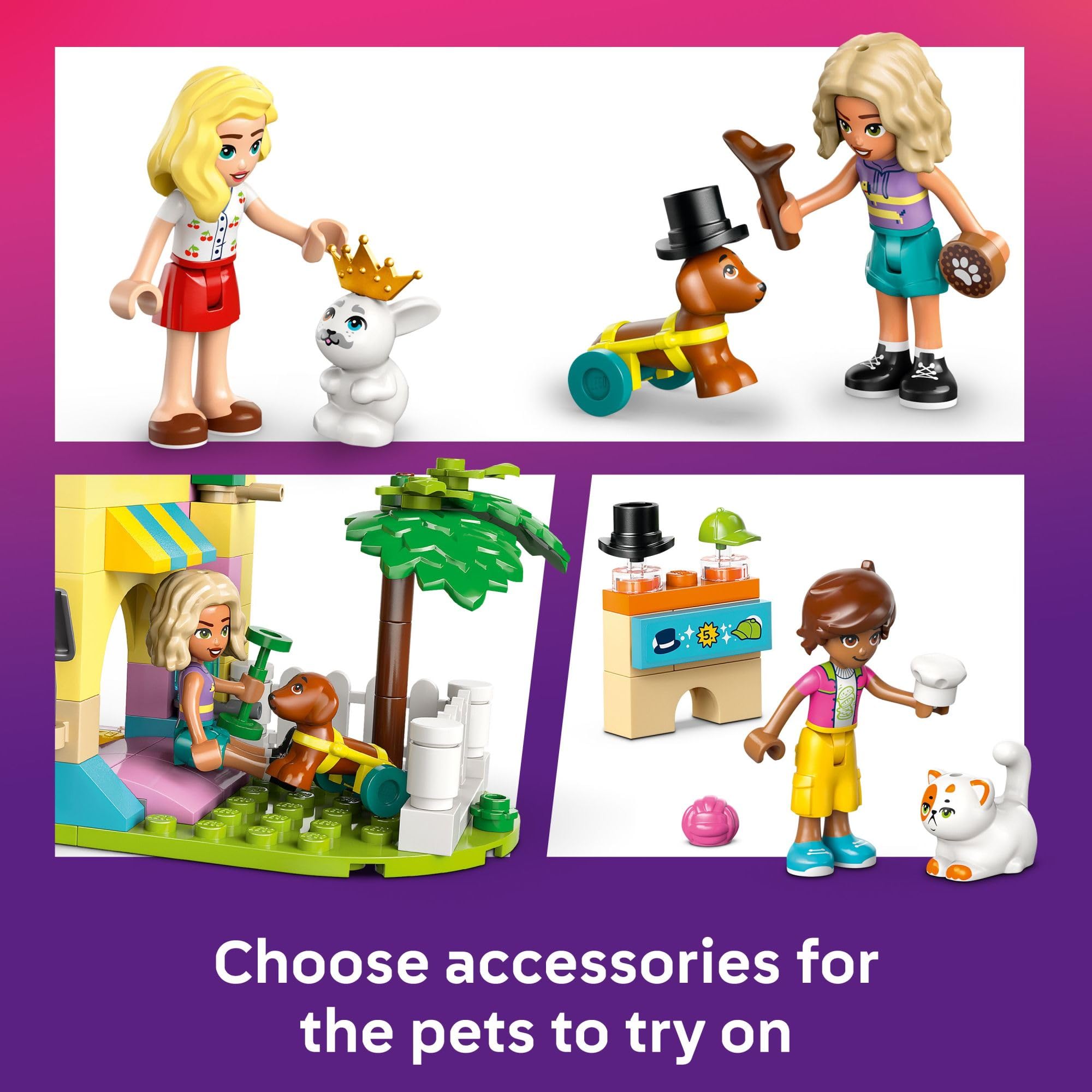 LEGO Friends Pet Accessories Shop Pretend Play Set - Building Toy for Kids, Girls and Boys, Ages 6+ - with 3 Minidolls, Toy Dog, Cat, & Rabbit - Gift Idea for Ramadan - 42650 🍁 All In One Marketplace Canada