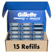 Gillette Men's Razor Blade Refills, 13 Mach3 Cartridges + 2 Mach3 Turbo Cartridges Blue, Total Pack of 15 🍁 All In One Marketplace Canada