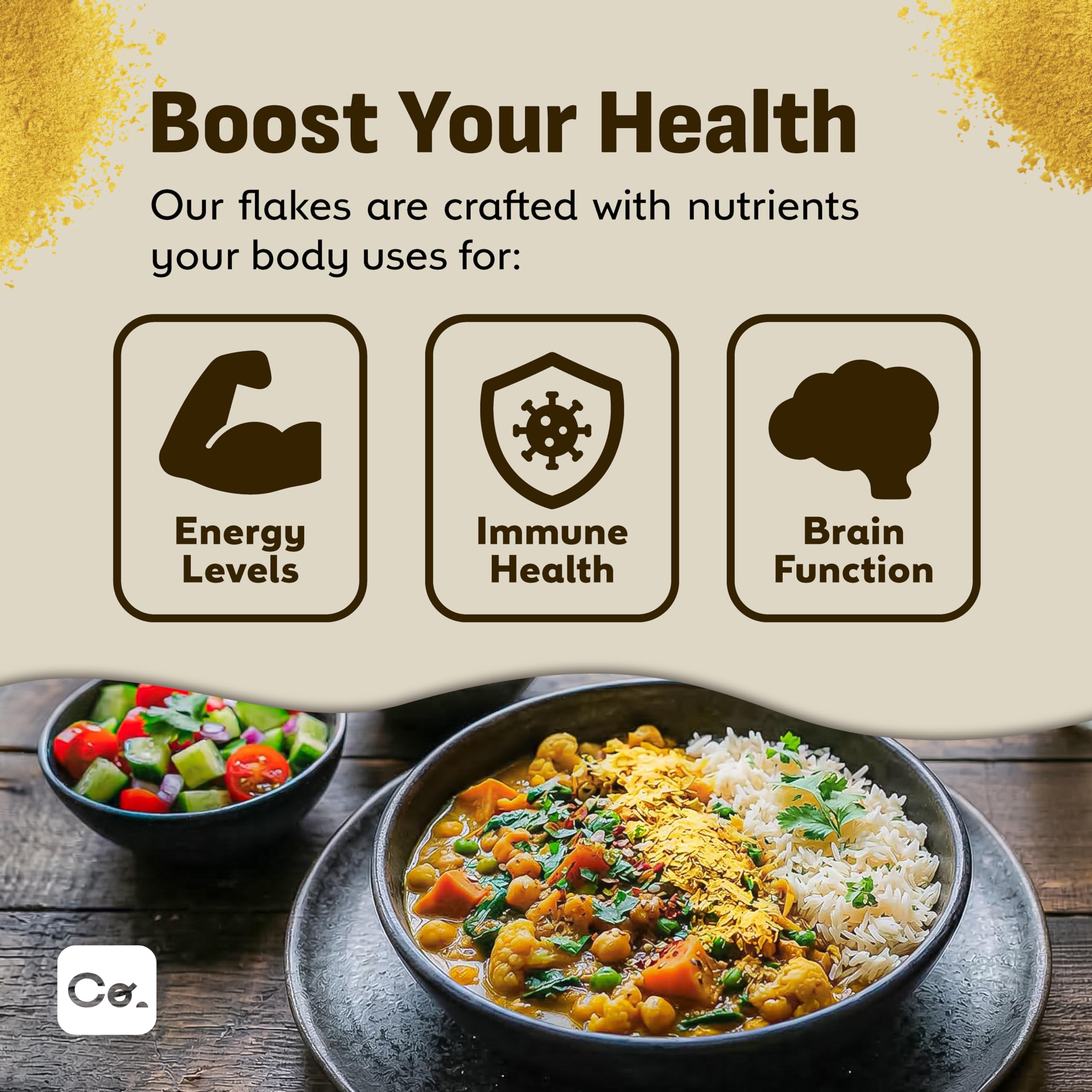 Coolinario Nutritional Yeast, Fortified, Large Flakes (1 GAL - 1.5 LBS) 🍁 All In One Marketplace Canada