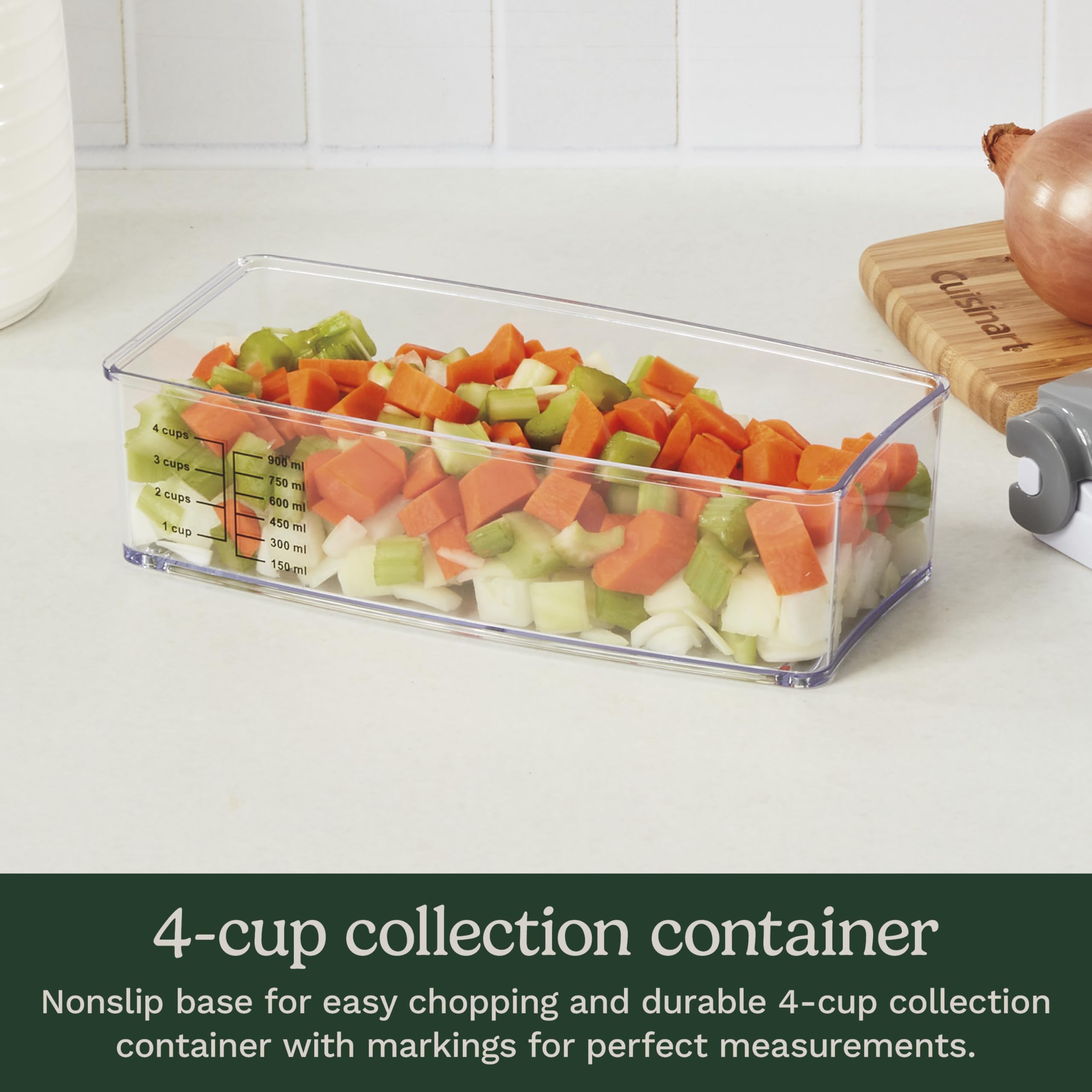 Cuisinart PrepExpress® Vegetable & Fruit Box Dicer/Chopper with Small & Large Blade Grids for Quick & Easy Food Preparation, Comes with a 4-Cup Collection Container (CTG-00-VFCC) 🍁 All In One Marketplace Canada