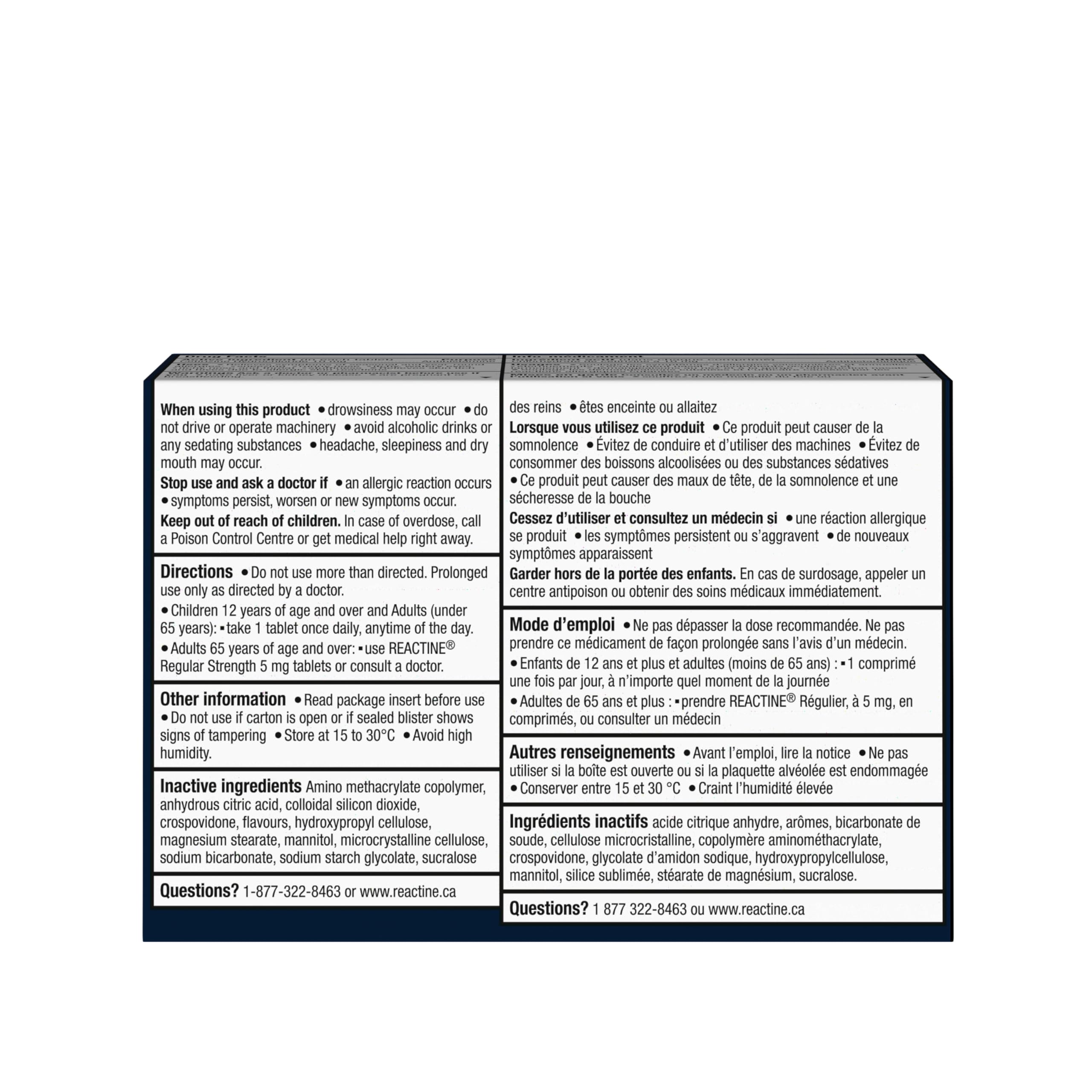 Reactine Rapid Dissolve Extra Strength Tablets - For Itchy Eyes, Hives, Runny Nose - 24 Hour Allergy Relief - 24 Count 🍁 All In One Marketplace Canada