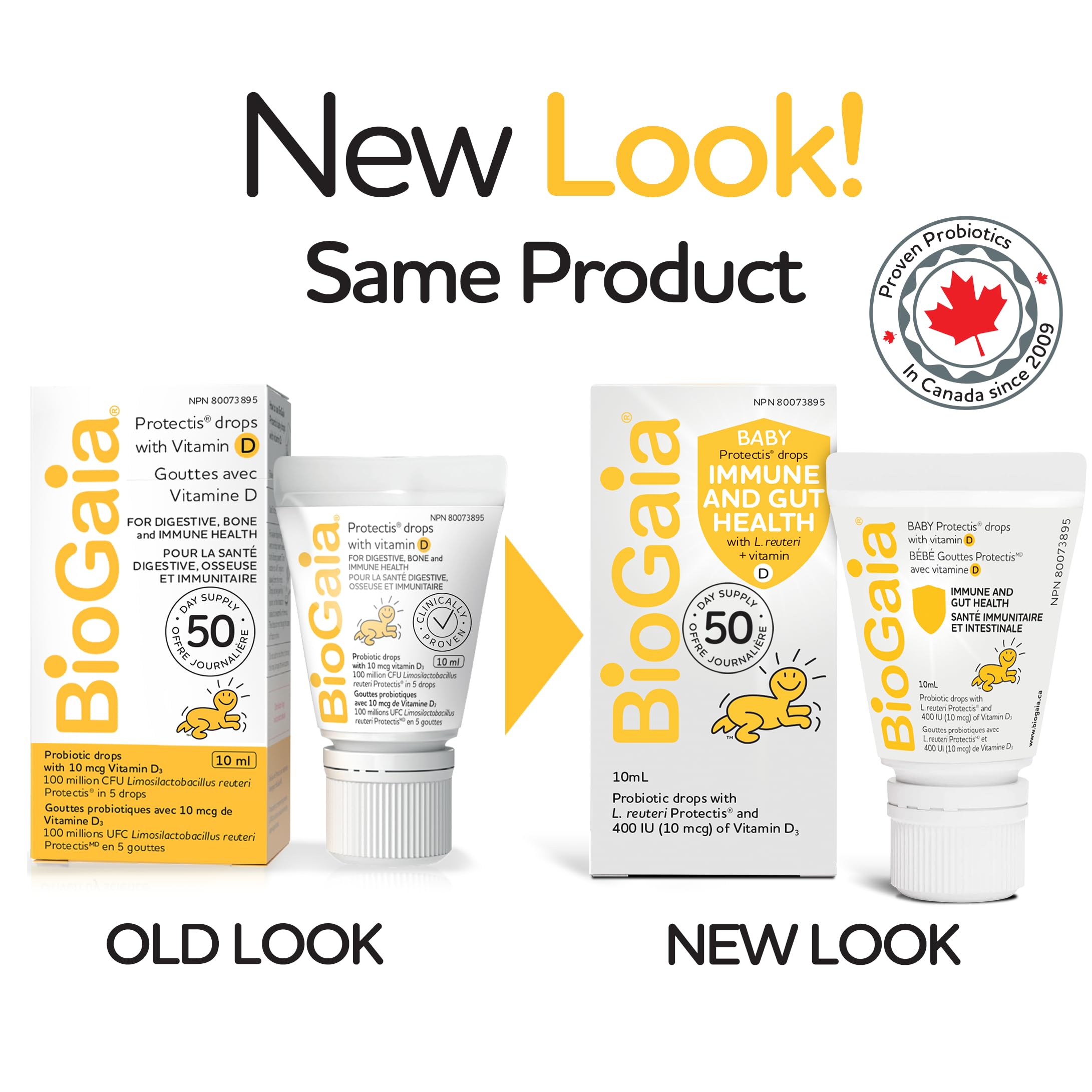 BioGaia Probiotic Drops with 400IU of Vit.D | 10mL BioGaia Immune & Gut Health | 50 Day Supply | Promotes The Development of Healthy Immune & Digestive Systems in Infants, Babies & Toddlers 🍁 All In One Marketplace Canada