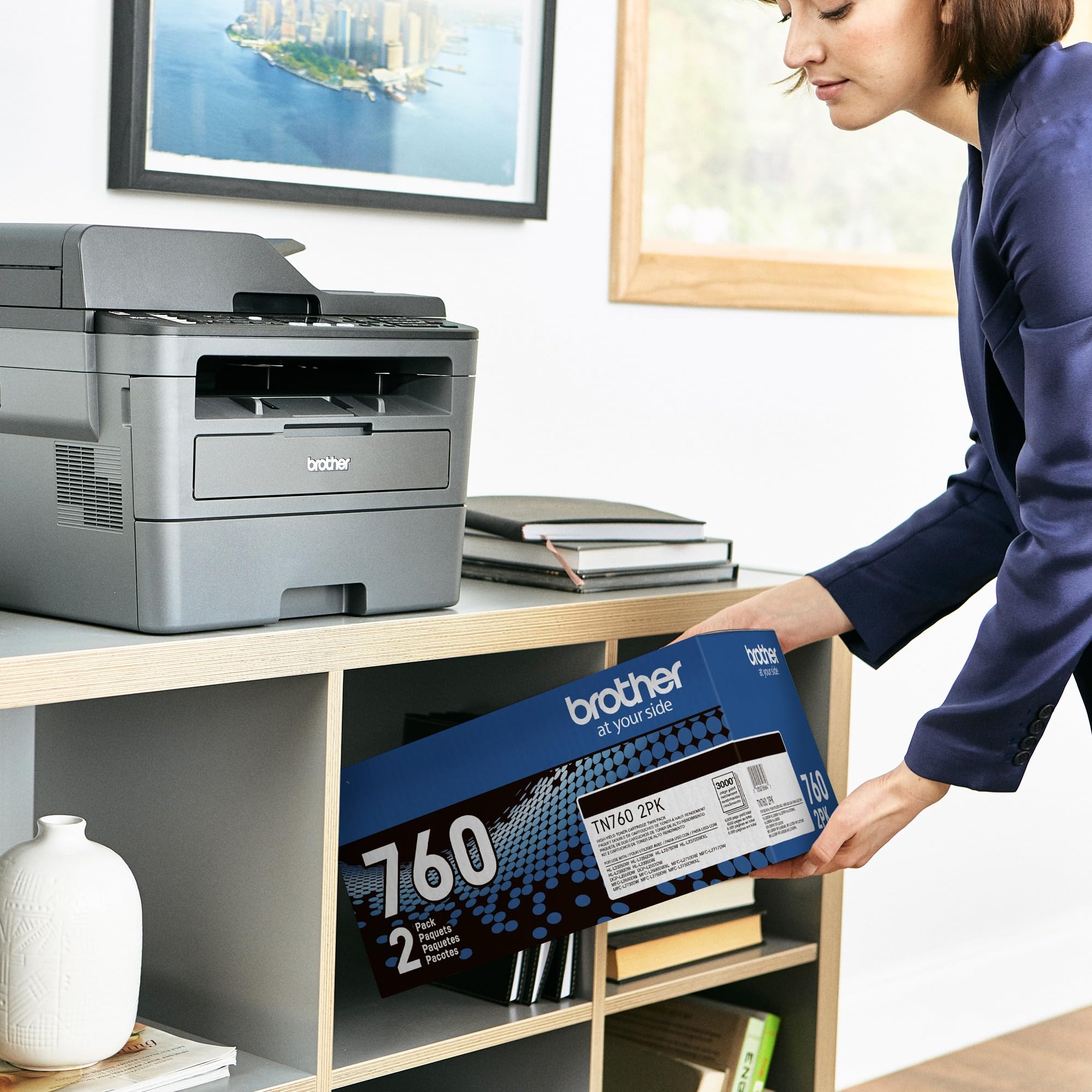 Brother Original TN760 High-Yield Black Toner Cartridge Value Pack (2), Higher Yield for Value, Original Toner Replacement cartridges,for Brother Laser Printers HL-L2395DW, DCP-L2550DW and More 🍁 All In One Marketplace Canada