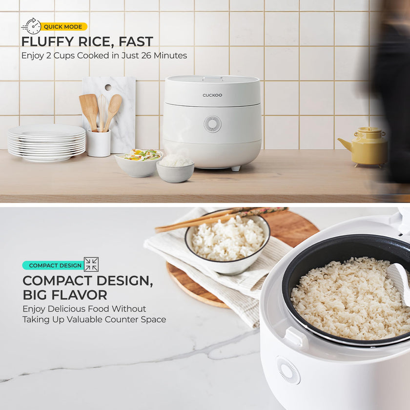 CUCKOO CR-0375FW | 3-Cup (Uncooked) Micom Rice Cooker | 10 Menu Options: Oatmeal, Brown Rice & More, Touch-Screen, Nonstick Inner Pot | White (CR-0375FW) 🍁 All In One Marketplace Canada