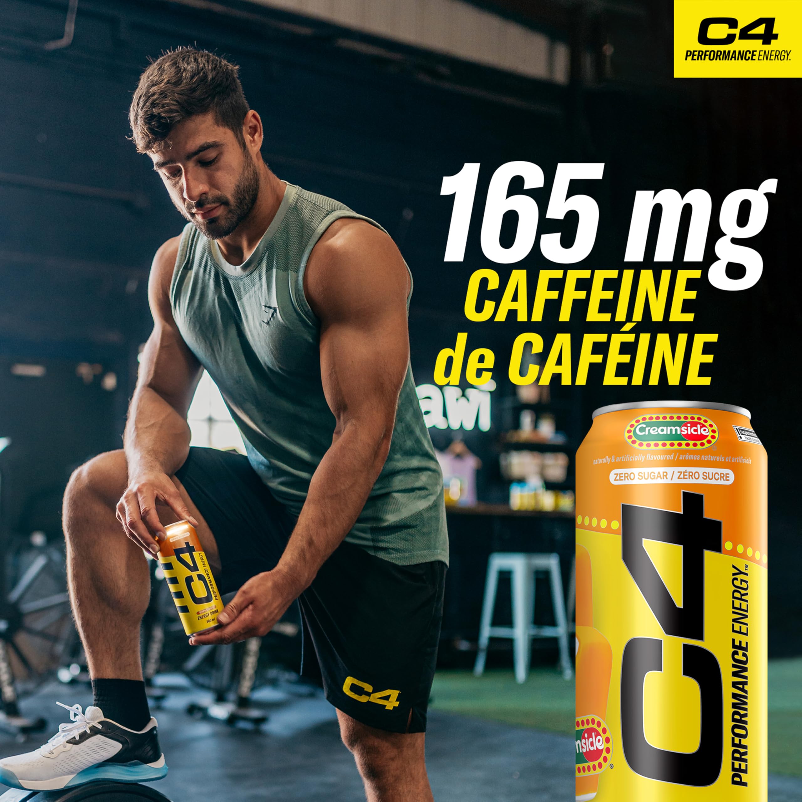 Cellucor C4 Performance Energy Drink, Creamsicle, Carbonated Sugar Free Drink with no Artificial Colours or Dyes, 473mL, 12 count 🍁 All In One Marketplace Canada
