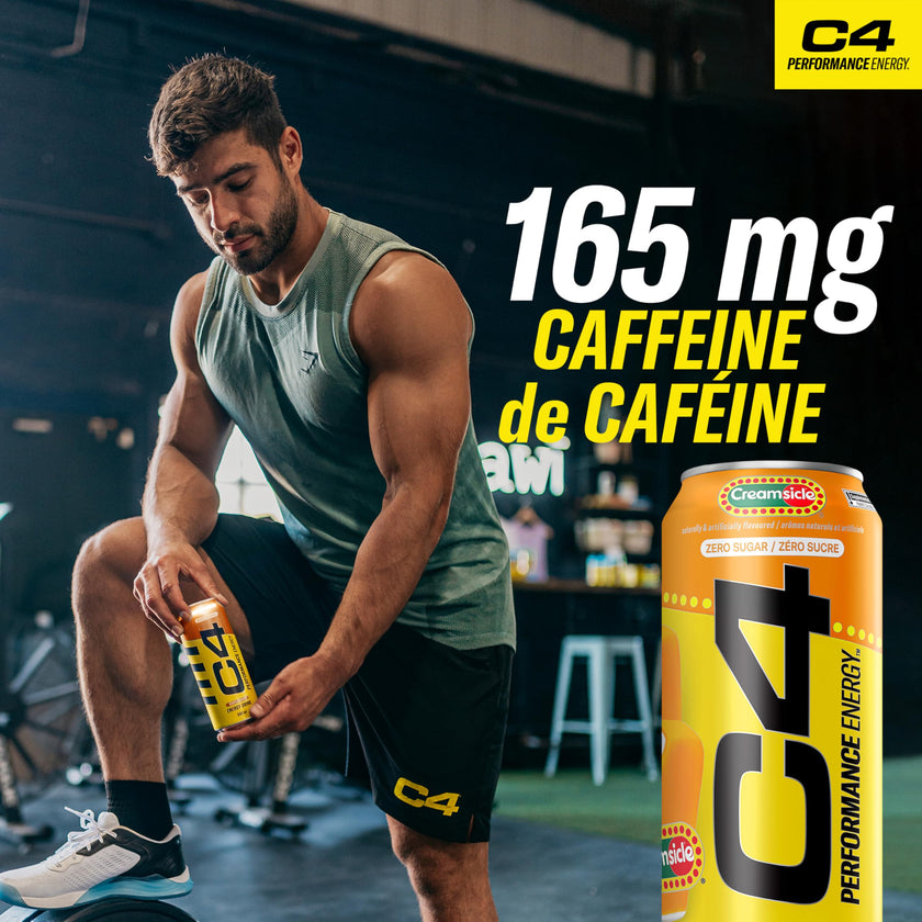 Cellucor C4 Performance Energy Drink, Creamsicle, Carbonated Sugar Free Drink with no Artificial Colours or Dyes, 473mL, 12 count 🍁 All In One Marketplace Canada