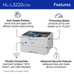 Brother Color Laser Printer with Wireless Printing Fast 19 PPM Output, Duplex Feature, Mobile Device Compatible, 250-Sheet Paper Tray for Professional Home Office Printing (HL-L3220CDW) 🍁 All In One Marketplace Canada