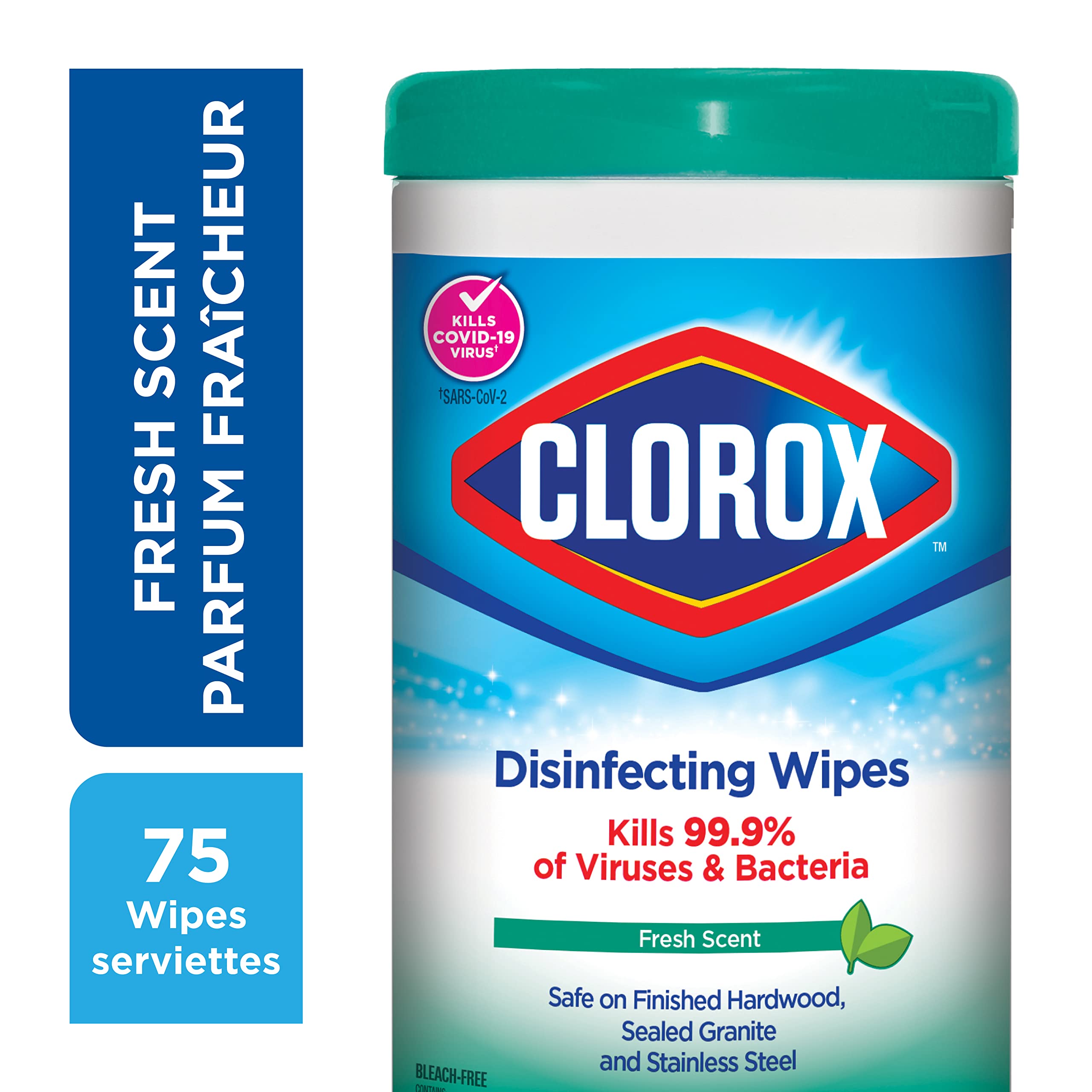 Clorox Disinfecting Wipes, Fresh Scent, 75 Count, Multi-Pack of 6 Canisters 🍁 All In One Marketplace Canada