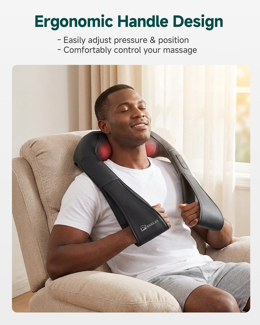 Snailax Shiatsu Neck Massager with Heat, 8 Kneading Nodes for Shoulders 🍁 All In One Marketplace Canada