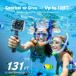 AKASO EK7000 4K30FPS 20MP WiFi Action Camera with EIS Ultra HD 131FT Waterproof Underwater Camera Remote Control 4X Zoom Support External Microphone Black 🍁 All In One Marketplace Canada