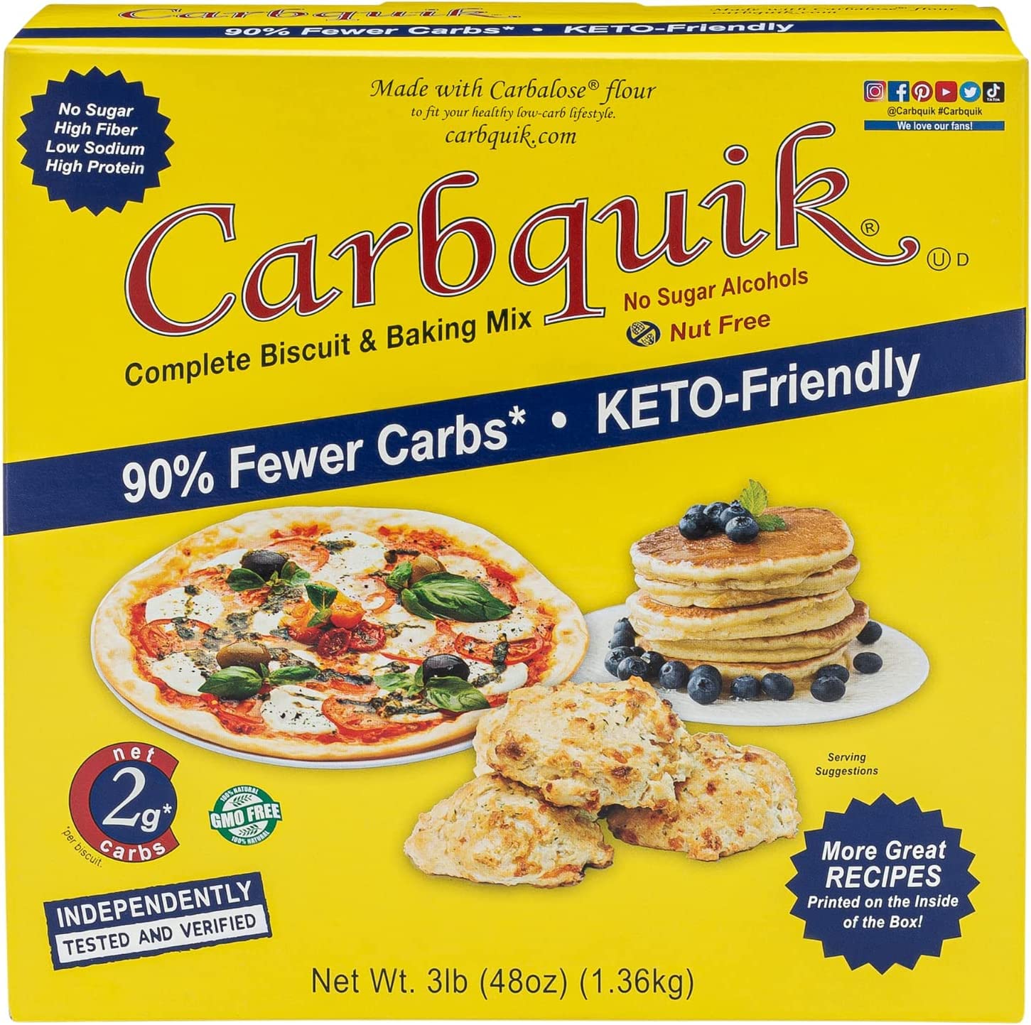 Carbquik Baking Mix, 3 lb (48 oz) by Carbquik 🍁 All In One Marketplace Canada