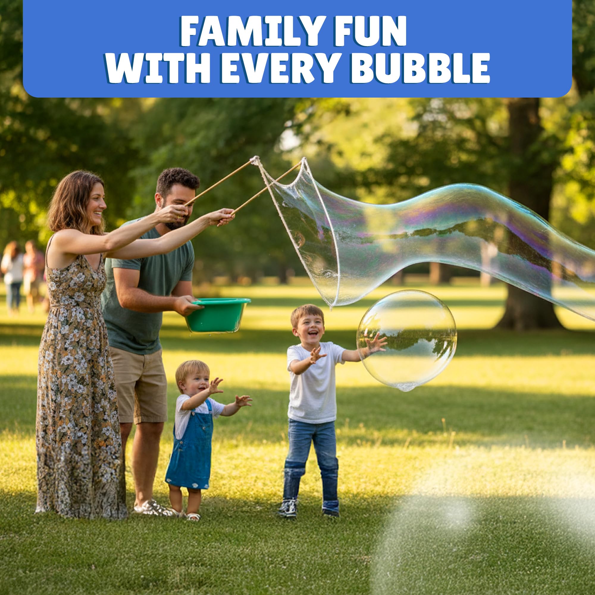 Bubbles for Kids - Giant Bubble Solution, Bubble Wands, Bubbles Powder Mix Makes 896 OZ (7 Gallons) - The Original Mix Kid Safe and Long Lasting Outdoor Toys Fun 🍁 All In One Marketplace Canada