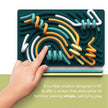 Pushpeel Sensory Activity Board: Silicone Fidget Toy for Calming, Stress, Anxiety, ADHD & Autism | Silent, No Mess | Kids 3+ & Adults | Includes Portable Travel Bag & 11 Strings (Spruce) 🍁 All In One Marketplace Canada
