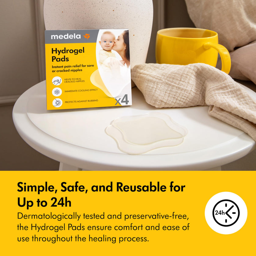 Medela Hydrogel Pads, Instant Pain Relief for Cracked or Sore Nipples from Breastfeeding and Pumping, Cooling Moisture Supports Natural Healing, Pack of 4 🍁 All In One Marketplace Canada