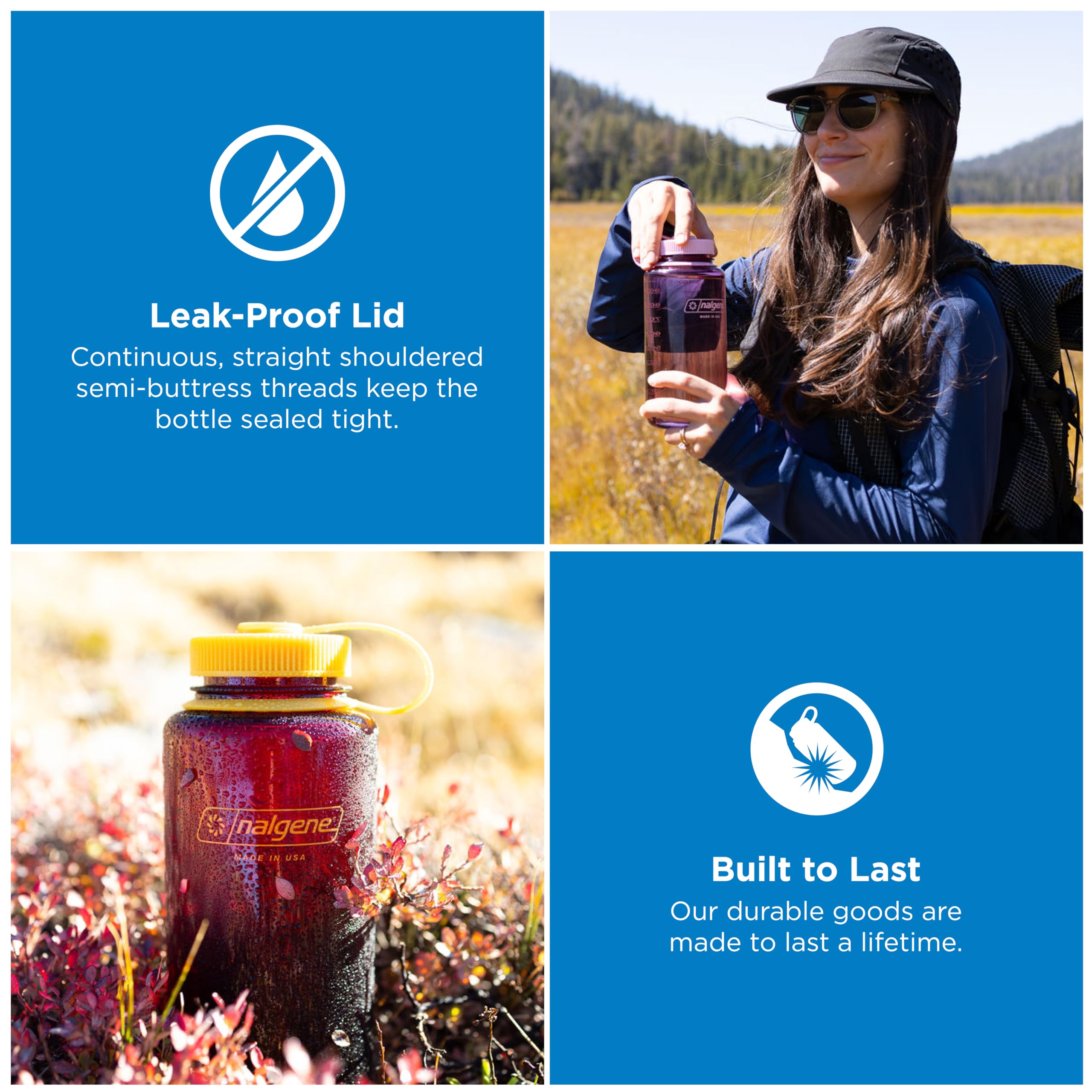 Nalgene 32 oz Wide Mouth Water Bottle, Baby Blue 🍁 All In One Marketplace Canada