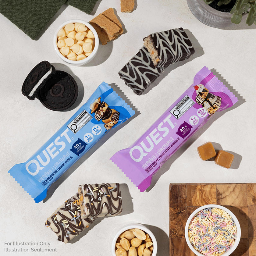 Quest Nutrition Overload Protein Bar, Sundae Funday Flavour, Protein Bars, Gluten Free, 12ct 🍁 All In One Marketplace Canada