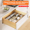 PanPanPal Spice Drawer Organizer, 4 Tier- 4 Pack Clear Acrylic Drawer Seasoning Organizer, Expandable From 11'' to 22'' Kitchen Spice Rack Organizers and Storage for Drawer (Jars not included) 🍁 All In One Marketplace Canada