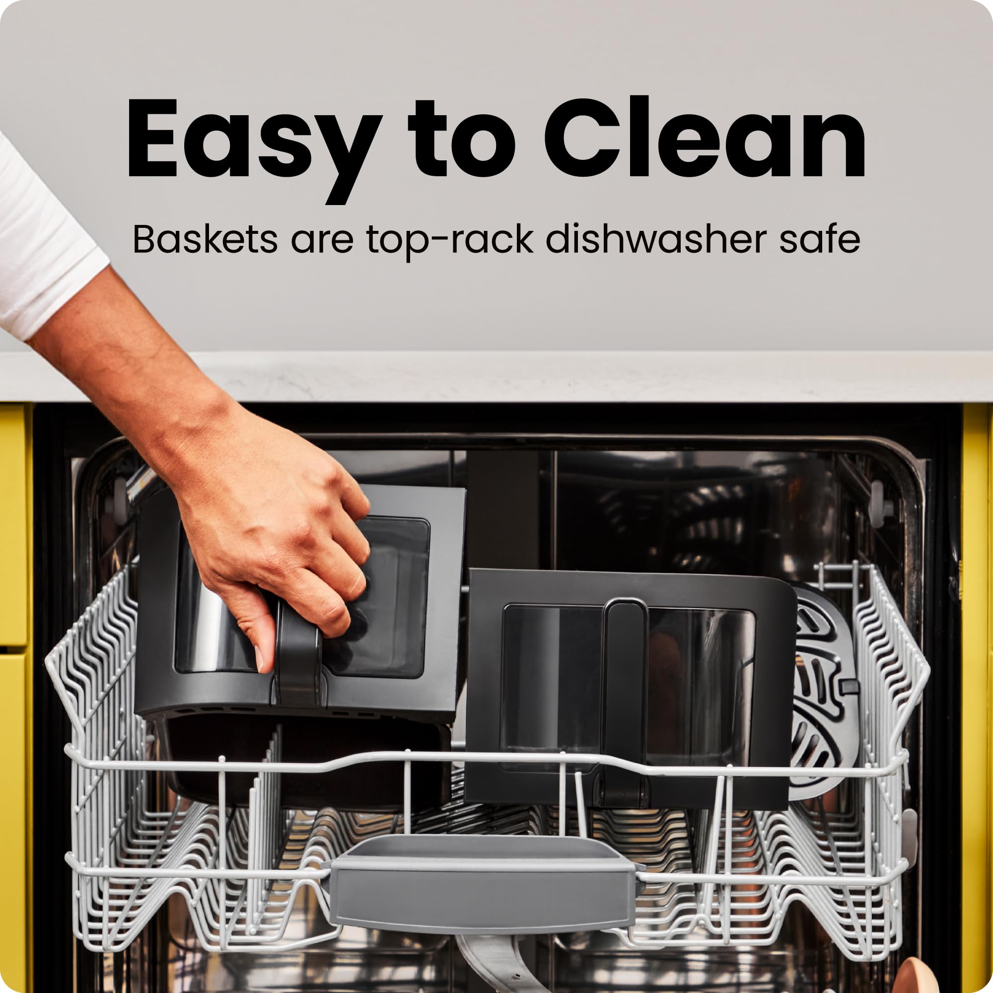 CHEFMAN 6 Quart Dual Basket Air Fryer Oven with Easy View Windows, Sync Finish, Hi-Fry, Auto Shutoff, 2 Independent 3Qt Nonstick Dishwasher Safe Frying Baskets, Digital Double Air Fryer - Black 🍁 All In One Marketplace Canada