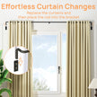 upsimples Blackout Curtain rods for windows 48 to 84 inch, Wrap Around Room Darkening Curtain Rod for Bedroom, Living Room, Adjustable from 30 to 86 Inches 🍁 All In One Marketplace Canada