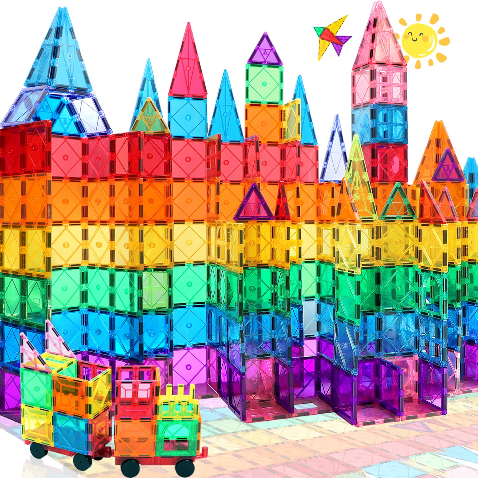 100PCS Magnetic Tiles Magnetic Blocks for Kids 3-5 6-8 8-10 Construction STEM Learning Resources Magnet Building Blocks Toddler Toys Christmas Birthday Gifts Toys for 3 4 5 6 7 8+ Year Old Boys Girls 🍁 All In One Marketplace Canada