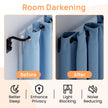 upsimples Blackout Curtain rods for windows 48 to 84 inch, Wrap Around Room Darkening Curtain Rod for Bedroom, Living Room, Adjustable from 30 to 86 Inches 🍁 All In One Marketplace Canada