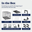 MidWest Homes for Pets 24-Inch iCrate for Small Breeds, 12-20 lbs, Single Door Folding Dog Crate with Divider Panel, Leak-Proof Tray & Secure Latch, Portable, Durable & Easy to Assemble 🍁 All In One Marketplace Canada