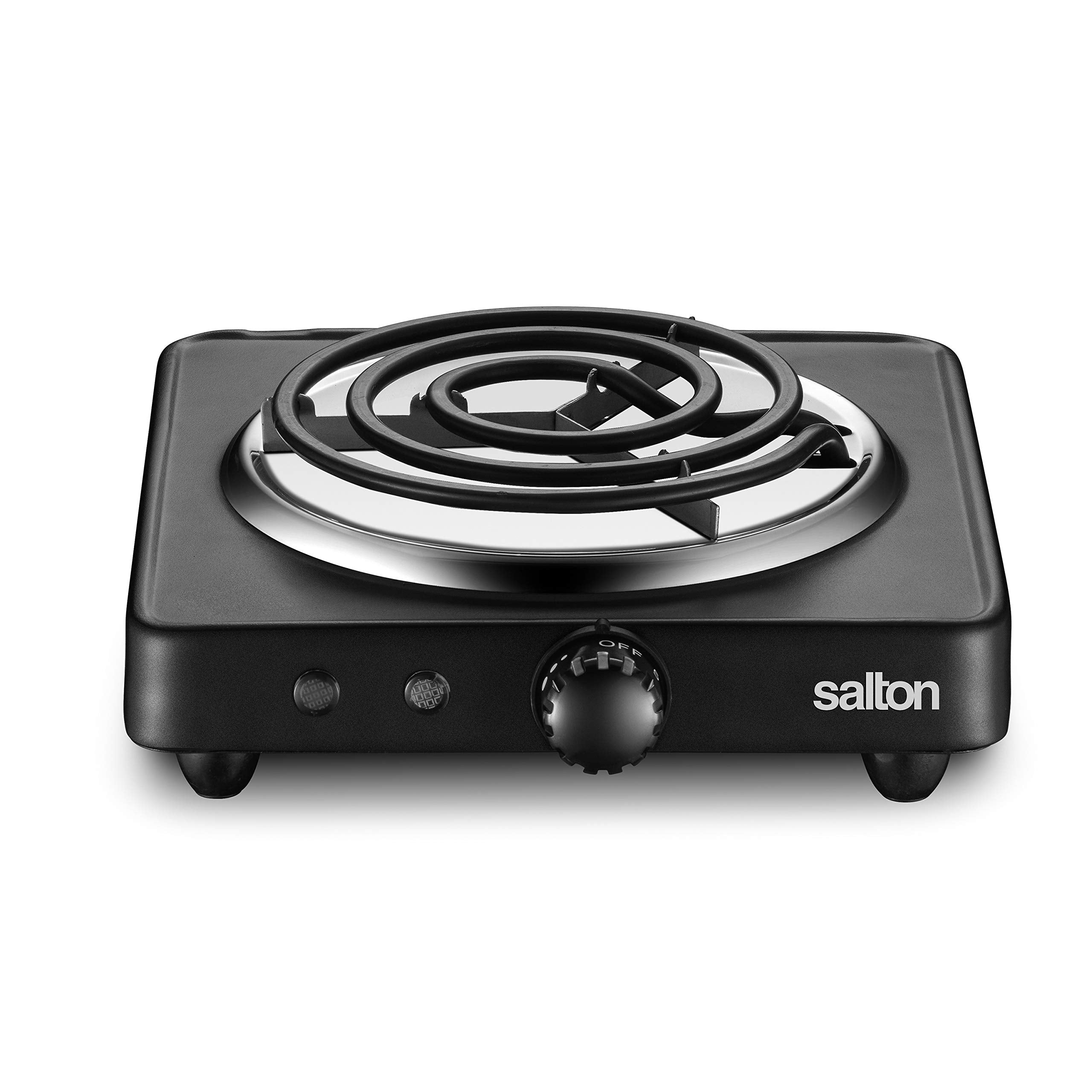 Salton Single Coil Portable Electric Cooktop | 1000 Watts | Lightweight & Compact | Variable Temperature Control | Perfect for Dorms, Offices, Camping | Black | 100% Canadian-owned & operated 🍁 All In One Marketplace Canada