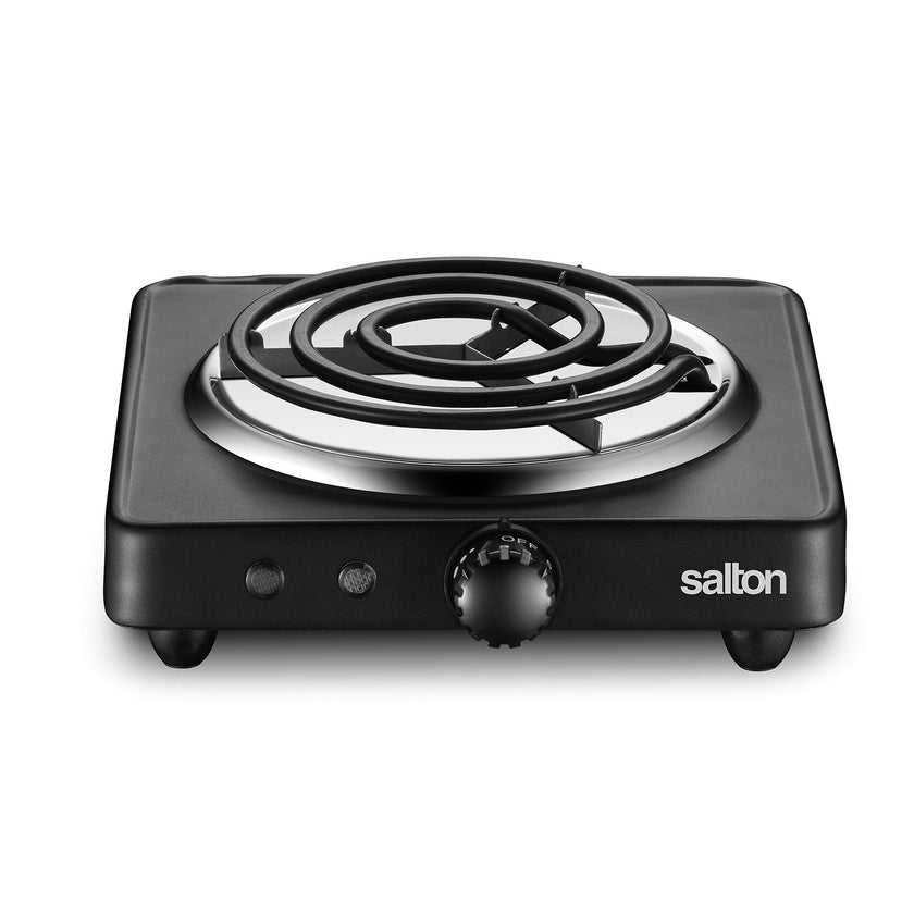 Salton Single Coil Portable Electric Cooktop | 1000 Watts | Lightweight & Compact | Variable Temperature Control | Perfect for Dorms, Offices, Camping | Black | 100% Canadian-owned & operated 🍁 All In One Marketplace Canada
