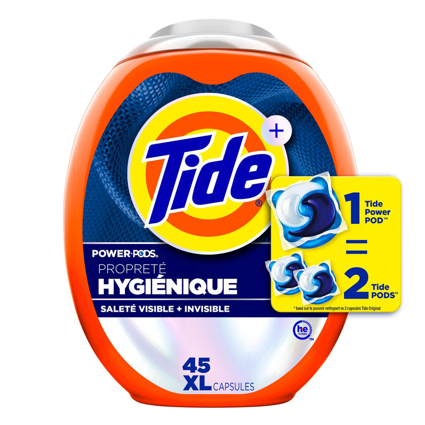 Tide Hygienic Clean Power PODS Laundry Detergent Pacs Original Scent Removes Visible and Invisible Dirt, 45 Count 🍁 All In One Marketplace Canada