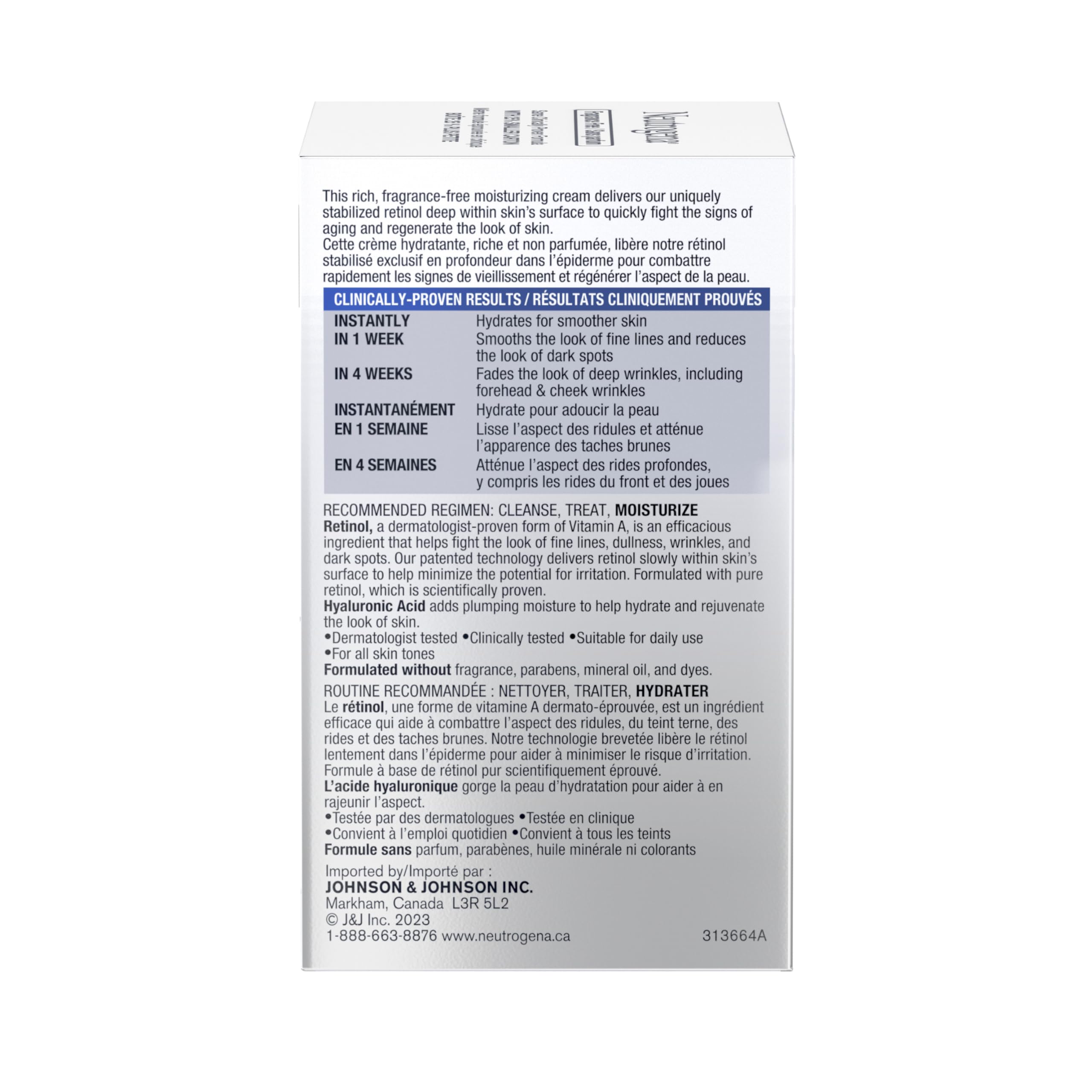 Neutrogena Anti Aging Retinol Face Cream with Hyaluronic Acid, Rapid Wrinkle Repair Regenerating Moisturizer, Fragrance Free, Paraben Free, Oil Free, 48mL 🍁 All In One Marketplace Canada