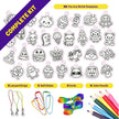 Dan&Darci Shrink Art Craft Kit for Girls and Boys Ages 6-12 - Shrink Magic Charm Making Kit with 30 Pre-Cut Shrink Plastic Templates - Kids Craft Birthday Gift for 7 8 9 10 Year Olds 🍁 All In One Marketplace Canada
