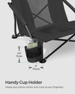 SONGMICS Set of 2 Portable Beach Chairs for Adults, Max. Load 330 lb Each, High Backrest, Cup Holder, Lightweight, Heavy-Duty, Black UGCB067B01V1 🍁 All In One Marketplace Canada
