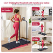 POTUPUS Walking Pad Treadmill with Incline, Portable Treadmills for Home Small Spaces, 3.0HP Electric Walking Treadmills with Handle Bar, Mini Treadmills for Exercising, 0.6-7.6MPH, 160KG, Model 401 🍁 All In One Marketplace Canada