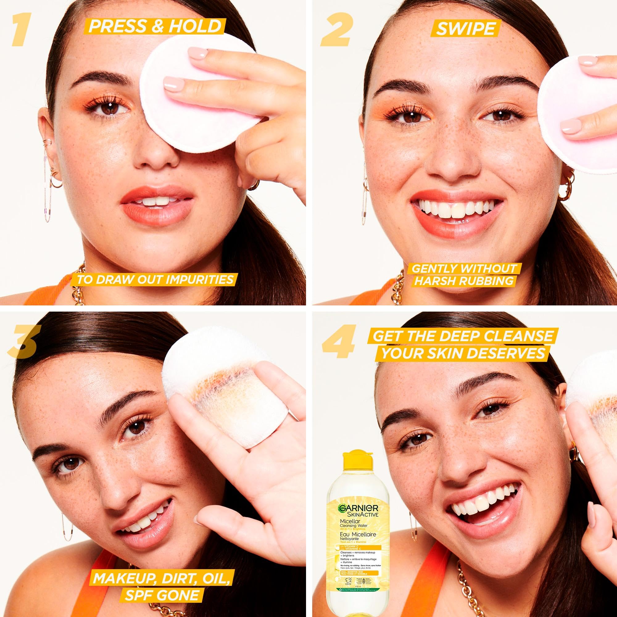 Garnier Micellar Cleansing Water, All-in-One Makeup Remover & Face Cleanser With Vitamin C, Hypoallergenic, All Skin Types Even Sensitive Skin, 400 ml 🍁 All In One Marketplace Canada