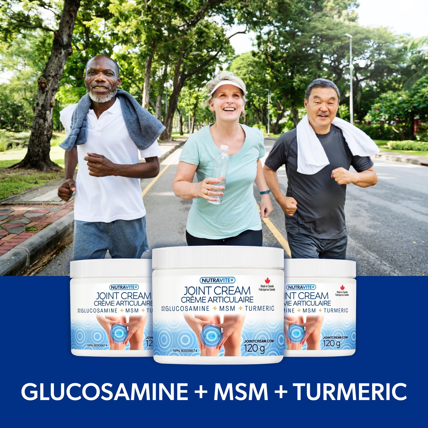 Cooling Arthritis Pain Relief Cream – Non-Greasy & Fast Absorbing Joint Cream with Glucosamine, MSM, Turmeric, Camphor & Menthol. For Joints, Muscles, Hands, Knees, Neck & Back. Made in Canada. 🍁 All In One Marketplace Canada