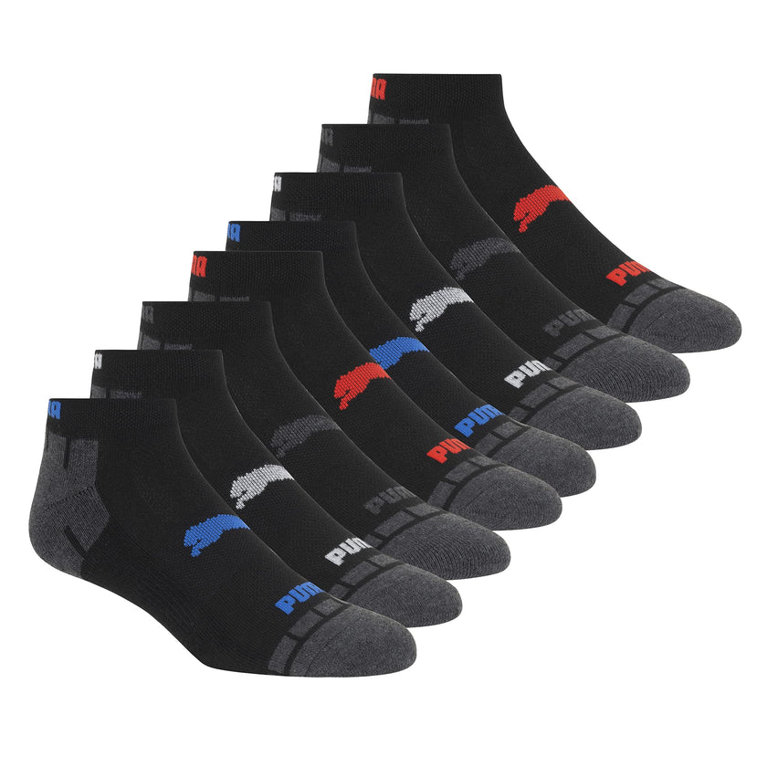 PUMA Men's 8 Pack Low Cut Running Socks, Black, 10 1 US 🍁 All In One Marketplace Canada