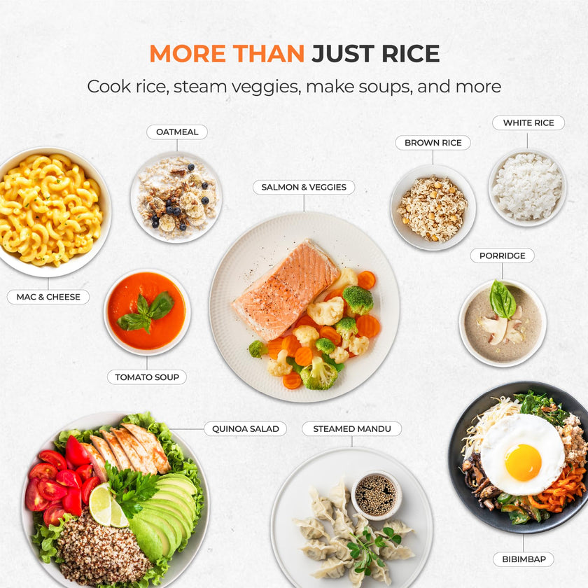 CUCKOO One Touch Rice Cooker 3-Cup (Uncooked) / 6-Cup (Cooked), Mini Rice Cooker & Warmer with Steamer Tray, Versatile Grain Cooker, Soup Maker, Auto Keep Warm, White (CR-0301C) 🍁 All In One Marketplace Canada